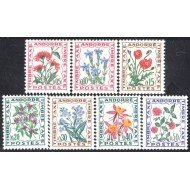 Andorra Francesa Tasas 46/52 1964/71 Flora Flores del campo MNH