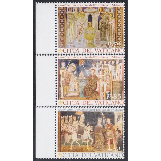 Vaticano 1628/30 2013 1700 aniversario del edicto de Milán MNH Vaticano 1628/30 2013 1700 aniversario del edicto de Milán MNH