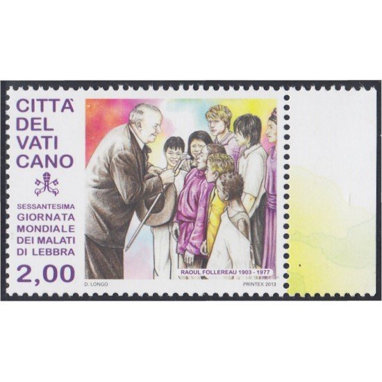 Vaticano 1637 2013 Día mundial de los pacientes con lepra MNH Vaticano 1637 2013 Día mundial de los pacientes con lepra MNH
