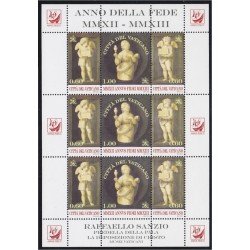 Vaticano 1611/13 2013 Minihojita Alegoría de la fe MNH Vaticano 1611/13 2013 Minihojita Alegoría de la fe MNH