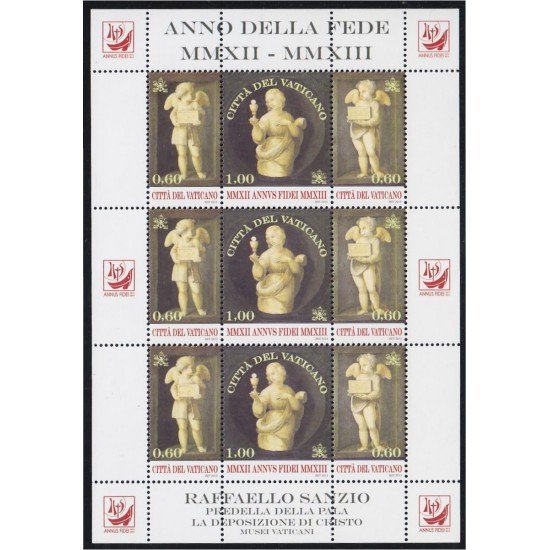Vaticano 1611/13 2013 Minihojita Alegoría de la fe MNH Vaticano 1611/13 2013 Minihojita Alegoría de la fe MNH