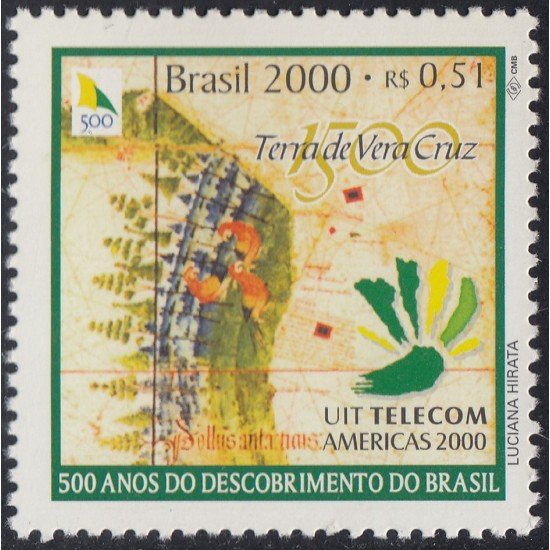 Brasil Brazil 2560 2000 500 Años del descubrimiento de Brasil. Telecom 200 Congreso Internacional MNH