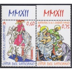 Vaticano 1606/07 2012 Navidad Christmas MNH Vaticano 1606/07 2012 Navidad Christmas MNH