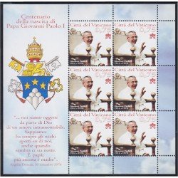 Vaticano 1597 2012 Minihojita Juan Pablo I MNH Vaticano 1597 2012 Minihojita Juan Pablo I MNH