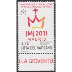 Vaticano 1559 2011 XXVI Festival Mundial de la Juventud MNH Vaticano 1559 2011 XXVI Festival Mundial de la Juventud MNH