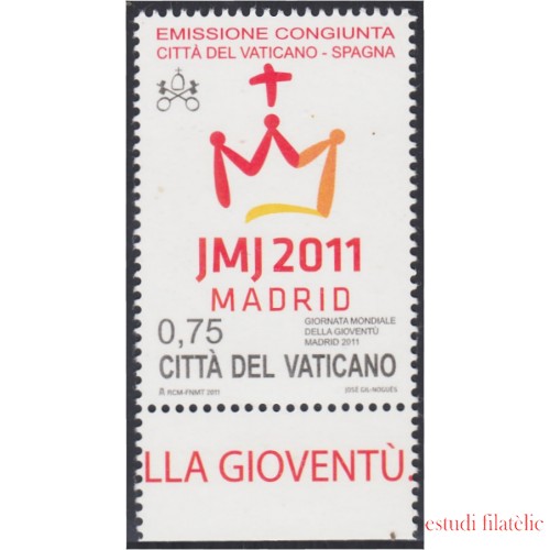 Vaticano 1559 2011 XXVI Festival Mundial de la Juventud MNH