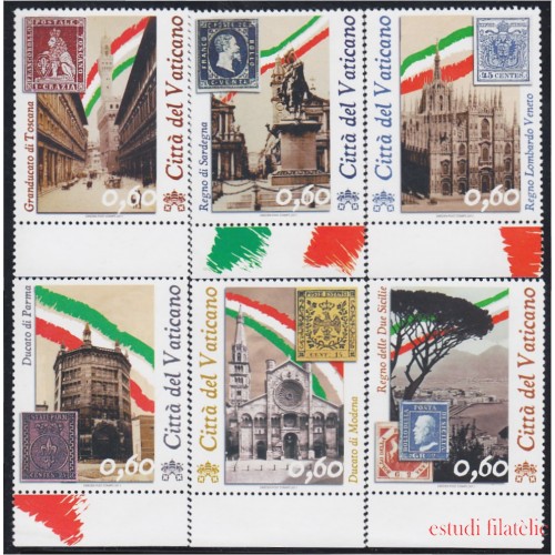 Vaticano 1543/48 2011 150 Aniversario de la unidad de Italia MNH