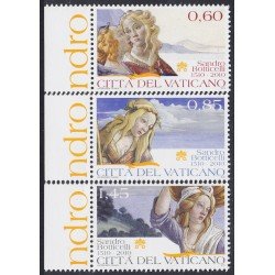 Vaticano 1516/18 2010 Obras del pintor Sandro Botticelli MNH Vaticano 1516/18 2010 Obras del pintor Sandro Botticelli MNH