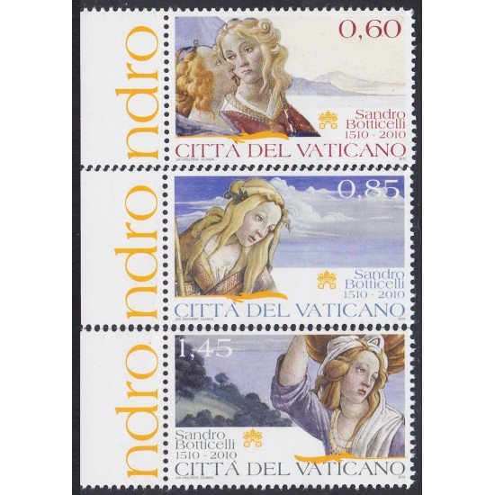 Vaticano 1516/18 2010 Obras del pintor Sandro Botticelli MNH