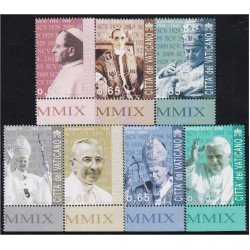 Vaticano 1483/89 2009 SS Papas del Vaticano 80 Aniversario de la Ciudad MNH Vaticano 1483/89 2009 SS Papas del Vaticano 80 Aniversario de la Ciudad MNH