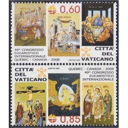 Vaticano 1467/68 2008 49º Congreso Eucarístico Internacional MNH Vaticano 1467/68 2008 49º Congreso Eucarístico Internacional MNH