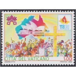 Vaticano 1466 2008 Día mundial de la Juventud MNH Vaticano 1466 2008 Día mundial de la Juventud MNH
