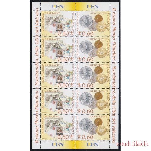 Vaticano 1436/37 2007 Minihojita II Nuevo Filatélico Numismático de la Ciudad del Vaticano MNH