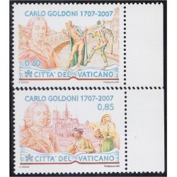 Vaticano 1433/34 2007 Carlo Goldoni Actor MNH Vaticano 1433/34 2007 Carlo Goldoni Actor MNH