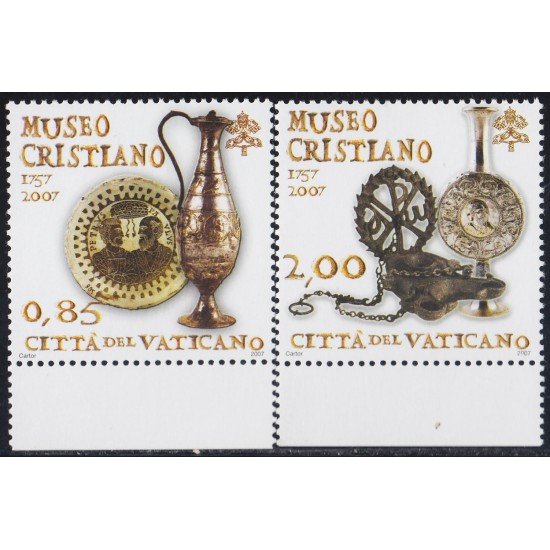 Vaticano 1431/32 2007 25 Aniversario Museo Cristiano MNH Vaticano 1431/32 2007 25 Aniversario Museo Cristiano MNH