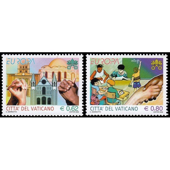 Vaticano 1396/97 2006 Europa Integración MNH Vaticano 1396/97 2006 Europa Integración MNH