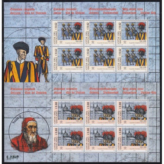 Vaticano 1391/92 2005 Minihojita Pontificia Guardia Suiza MNH Vaticano 1391/92 2005 Minihojita Pontificia Guardia Suiza MNH