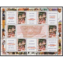 Vaticano 1342 2004 Minihojita Lucha contra el SIDA Niños MNH Vaticano 1342 2004 Minihojita Lucha contra el SIDA Niños MNH