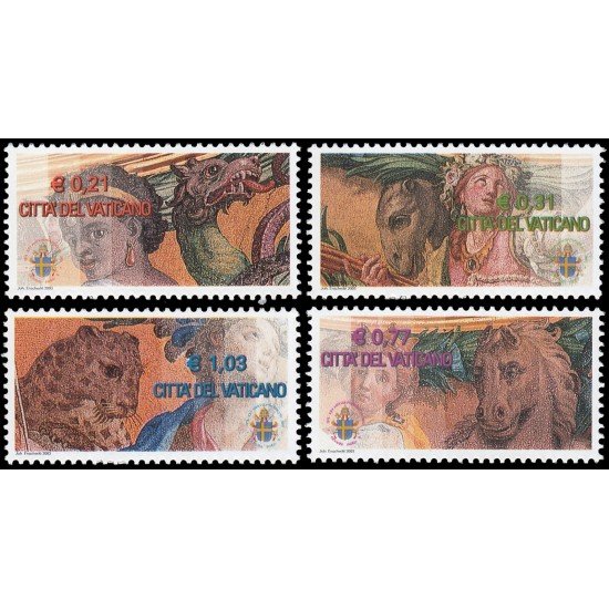 Vaticano 1318/21 2003 Detalles de los mosaicos de la basílica del Vaticano MNH Vaticano 1318/21 2003 Detalles de los mosaicos de la basílica del Vaticano MNH