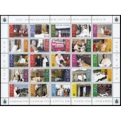 Vaticano 1283/07 2003 25 Años del pontificio de Giovanni Paolo II MNH Vaticano 1283/07 2003 25 Años del pontificio de Giovanni Paolo II MNH