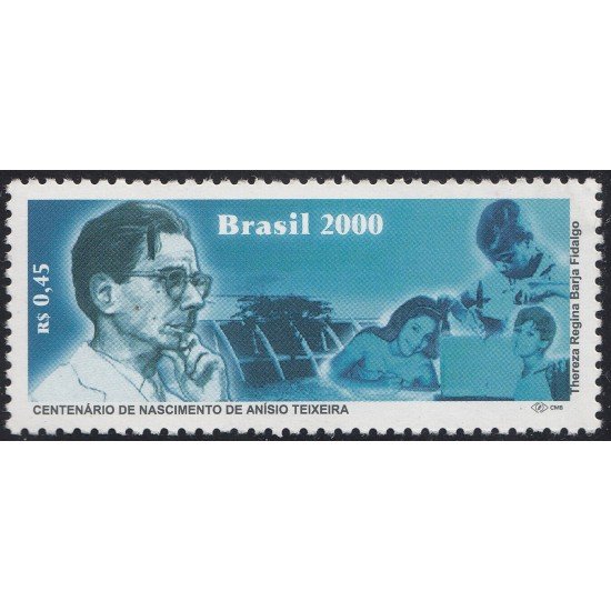 Brasil Brazil 2595 2000 100° del Nacimiento de Anisio Teixeira. Maestro MNH