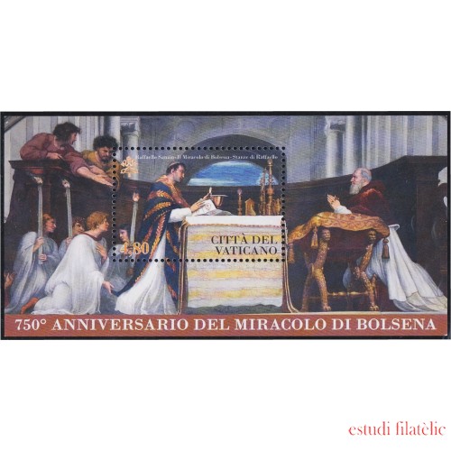 Vaticano HB 42 2013 750 Aniversario del Milagro de Bolsena MNH
