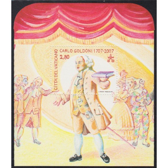 Vaticano HB 31 2007 Personalidad del Teatro Carlo Goldini MNH Vaticano HB 31 2007 Personalidad del Teatro Carlo Goldini MNH