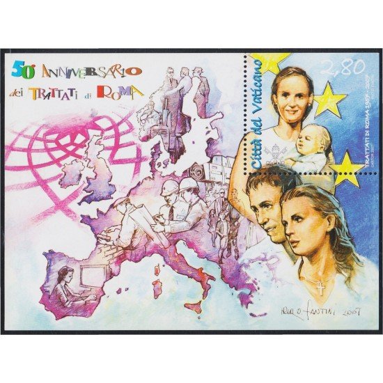 Vaticano HB 32 2007 50 Aniversario del Tratado de Roma MNH Vaticano HB 32 2007 50 Aniversario del Tratado de Roma MNH