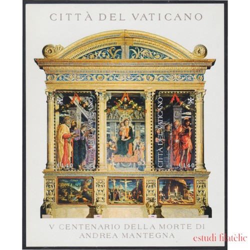 Vaticano HB 29 2006 Obras de Andrea Mantegna Pintora MNH