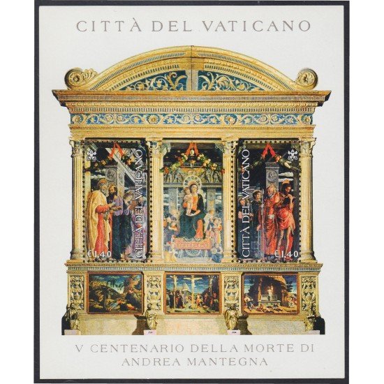 Vaticano HB 29 2006 Obras de Andrea Mantegna Pintora MNH Vaticano HB 29 2006 Obras de Andrea Mantegna Pintora MNH