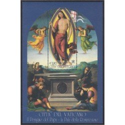 Vaticano HB 27 2005 Il Perugino del Papa La pala de la resurrección MNH Vaticano HB 27 2005 Il Perugino del Papa La pala de la resurrección MNH