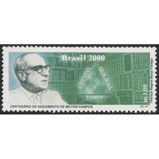 Brasil Brazil 2600 2000 100° del nacimiento de Milton Campos MNH