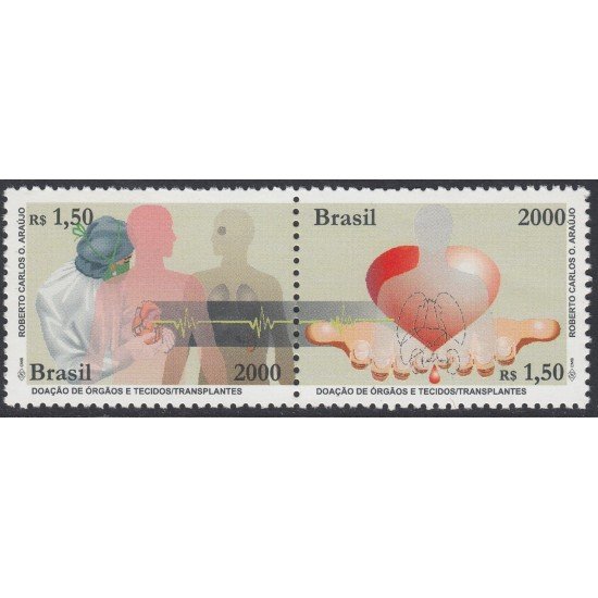 Brasil Brazil 2642/43 2000 Donación y transplantes de órganos MNH
