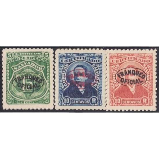 El Salvador SO 90/92 1898 Aviso de recepción MH El Salvador SO 90/92 1898 Aviso de recepción MH