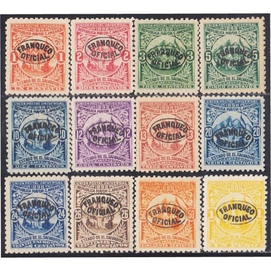 El Salvador SO 78/89 1898 Alegoría MH El Salvador SO 78/89 1898 Alegoría MH