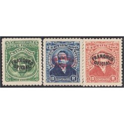El Salvador SO 90/92 1898 Aviso de recepción sin goma El Salvador SO 90/92 1898 Aviso de recepción sin goma