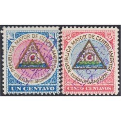 El Salvador SO 38/39 1896/97 Escudo Shield Litografías sin goma El Salvador SO 38/39 1896/97 Escudo Shield Litografías sin goma