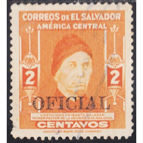 El Salvador SO 242 1947/48 Lic. Crisanto Salazar usados El Salvador SO 242 1947/48 Lic. Crisanto Salazar usados