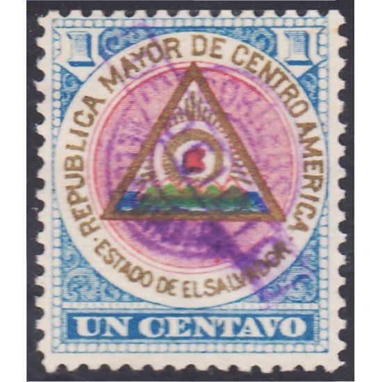 El Salvador SO 38 1896/97 Escudo Shield Litografía usados El Salvador SO 38 1896/97 Escudo Shield Litografía usados