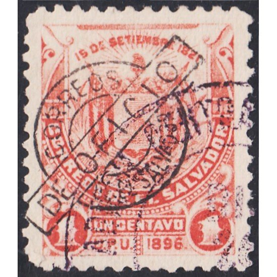 El Salvador SO 26 1896/97 Escudo Shield usados El Salvador SO 26 1896/97 Escudo Shield usados