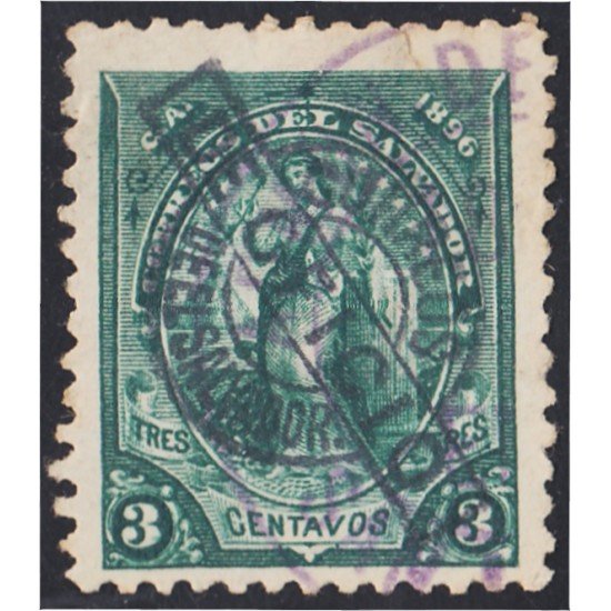 El Salvador SO 3 1896/97 Alegoría usados El Salvador SO 3 1896/97 Alegoría usados