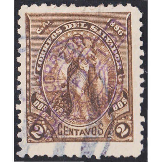 El Salvador SO 2 1896/97 Alegoría usados El Salvador SO 2 1896/97 Alegoría usados