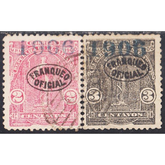 El Salvador SO 152/53 1906 Alegoría usados El Salvador SO 152/53 1906 Alegoría usados