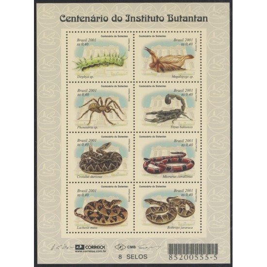 Brasil Brazil 2667/74 2001 100° del Instituto Botánicos MNH