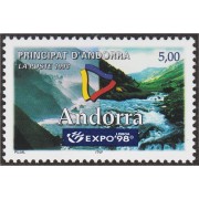 Andorra Francesa 505 1998 Paisaje de Andorra MNH