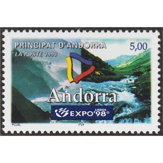Andorra Francesa 505 1998 Paisaje de Andorra MNH Andorra Francesa 505 1998 Paisaje de Andorra MNH