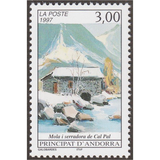 Andorra Francesa 489 1997 Molino y Aserradero MNH Andorra Francesa 489 1997 Molino y Aserradero MNH