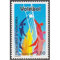 Andorra Francesa 486 1997 Voleibol Dibujo Alegórico MNH Andorra Francesa 486 1997 Voleibol Dibujo Alegórico MNH
