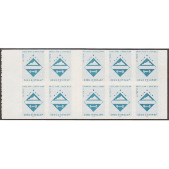 Andorra Francesa 485 Común de Encamp 1997 MNH autoadhesivos Carnet Andorra Francesa 485 Común de Encamp 1997 MNH autoadhesivos Carnet