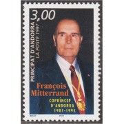 Andorra Francesa 484 1997 François Mitterrand MNH